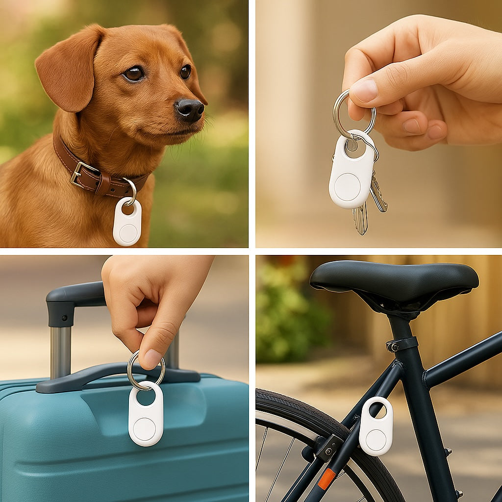 4Pack OSCANNA MFI Certified Tracker Tags Metal Case compatible with Apple Findmy