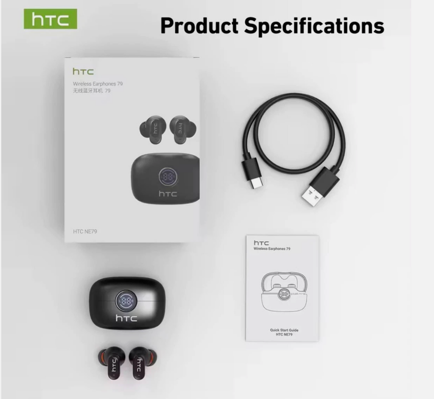 HTC NE79 AI Translation Wireless Earbuds