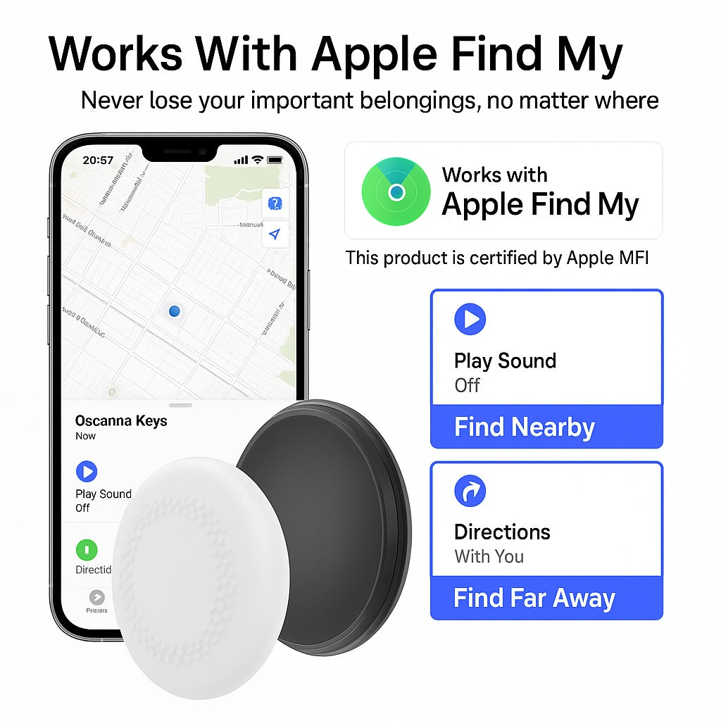 4 Pack Oscanna 2025 Smart GPS Air tracker Tag compatible with Apple Findmy