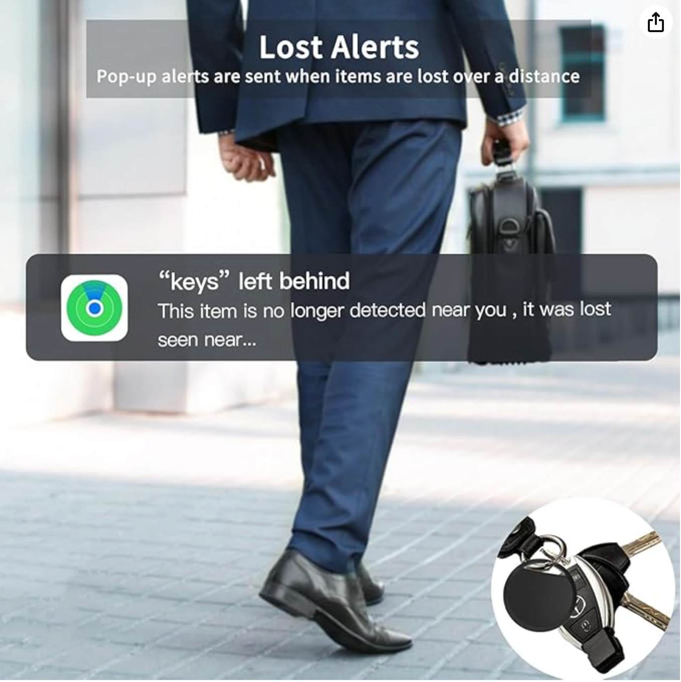 4Pack Oscanna MFI Certified Tracker Tag Black works with Findmy
