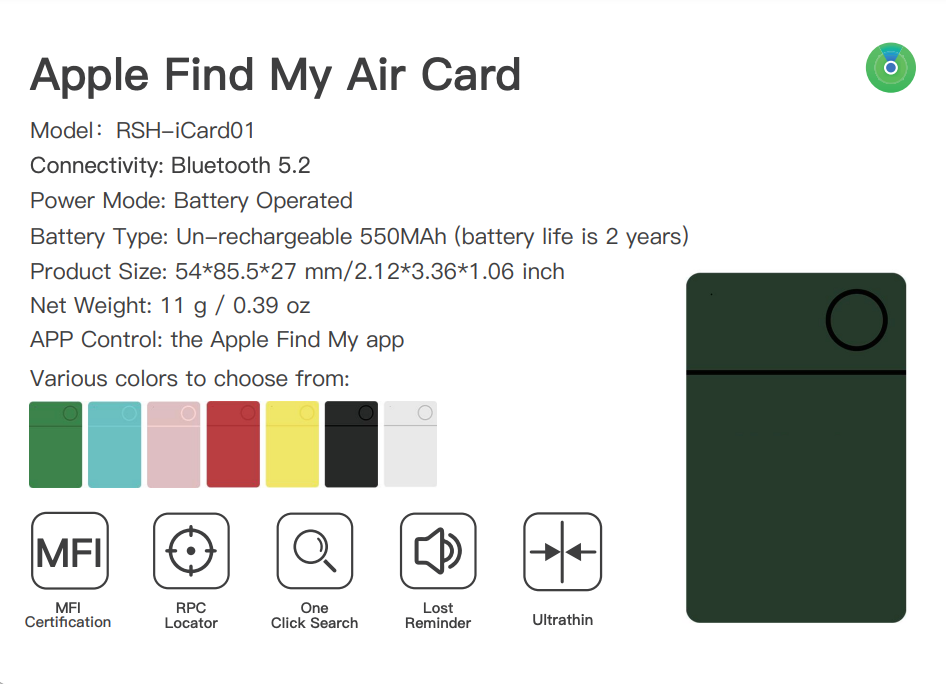 Apple Find My Airtag MFI Certified