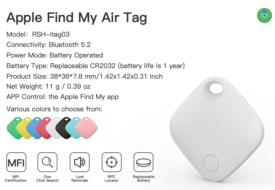 Apple Find My Airtag MFI Certified