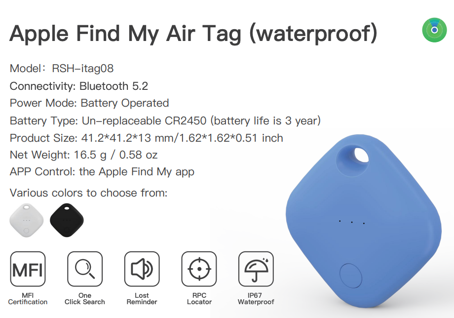 Apple Find My Airtag MFI Certified