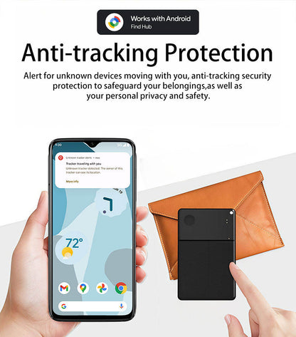 Oscanna Android Find Hub Wallet Tracker Card – Ultra-Slim Bluetooth Finder