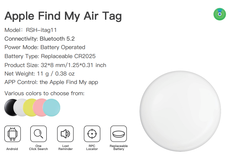 Apple Find My Airtag MFI Certified