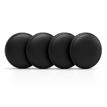 Four black Oscanna smart tags compatible with Apple Find My
