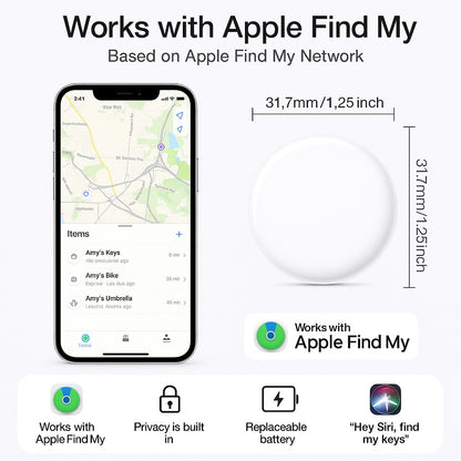 Oscanna MFi-Certified Tracker (4-Pack) – Apple-Approved Find My Tag