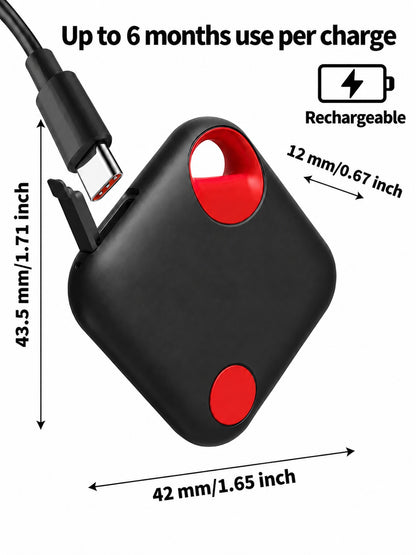 Oscanna USB-C Rechargeable Smart Tag – Works with Apple Find My & Google Find Hub