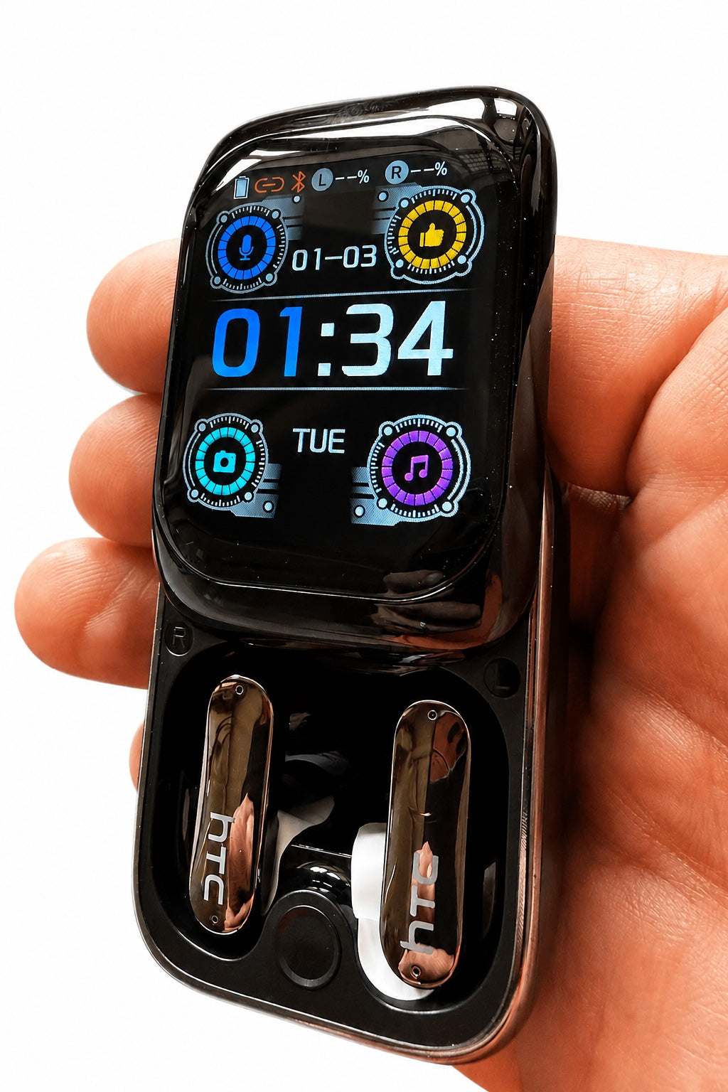 HTC NE48 TWS Earbuds AI Translation Touchscreen Case Bluetooth