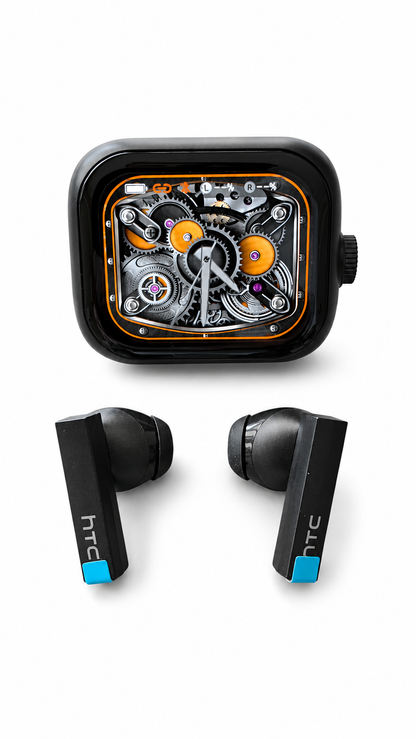 HTC NE40 AI Translation Wireless Earbuds Bluetooth 6.0 Earphones LED Display, High Fidelity Waterproof Wireless Earphones, TWS Touch Control Earbuds