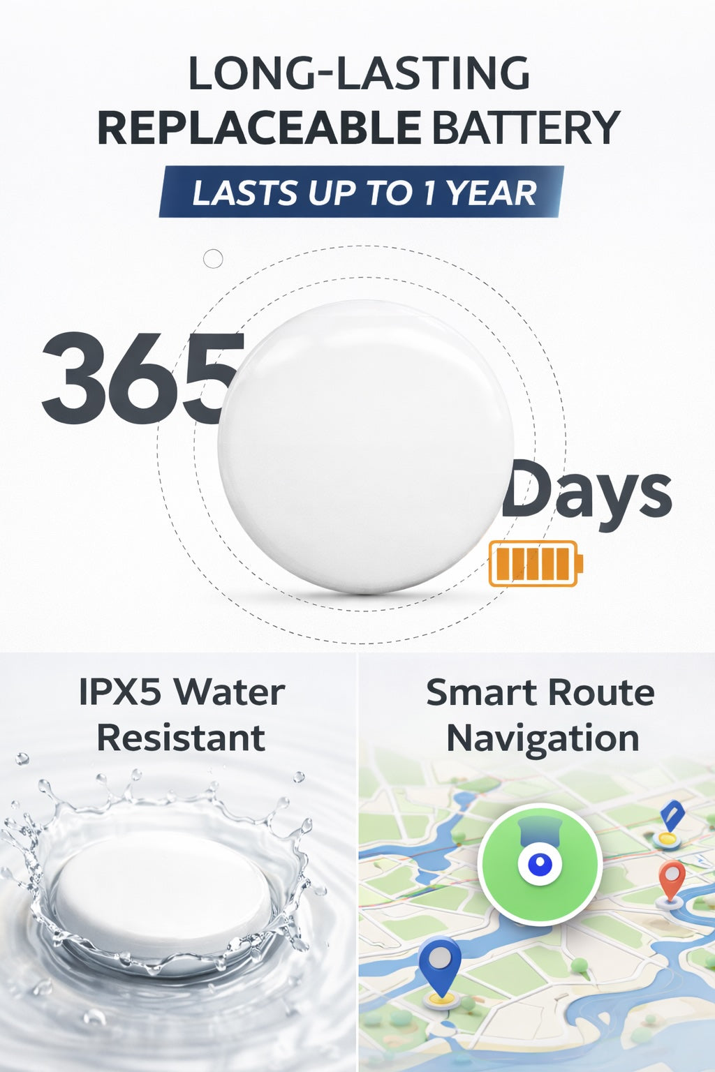 Oscanna Universal Dual Tag works with Apple & Android