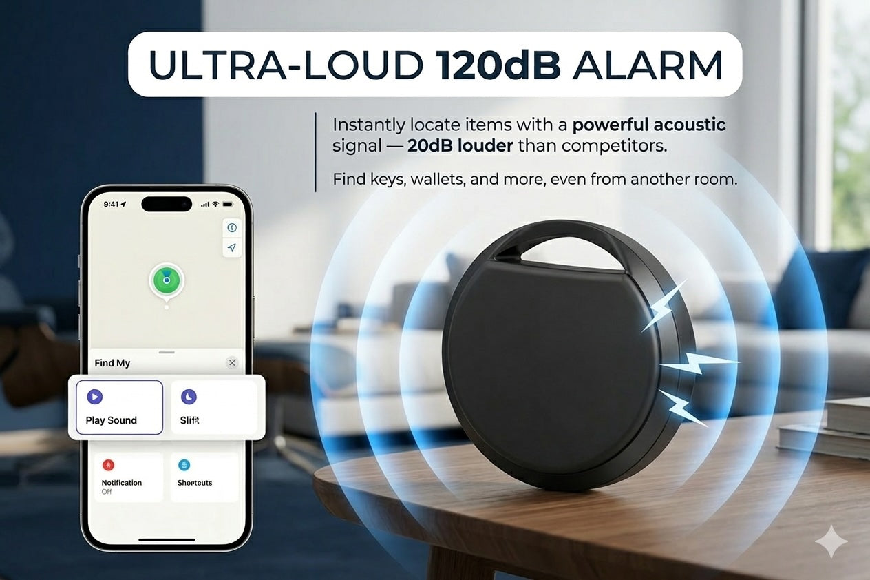 4Pack Oscanna MFI Certified Tracker Tag Black works with Findmy