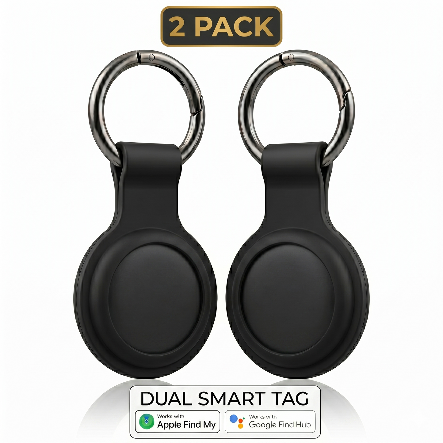 4 Pack Smart Tags – Works with Apple Find My & Android Find Device