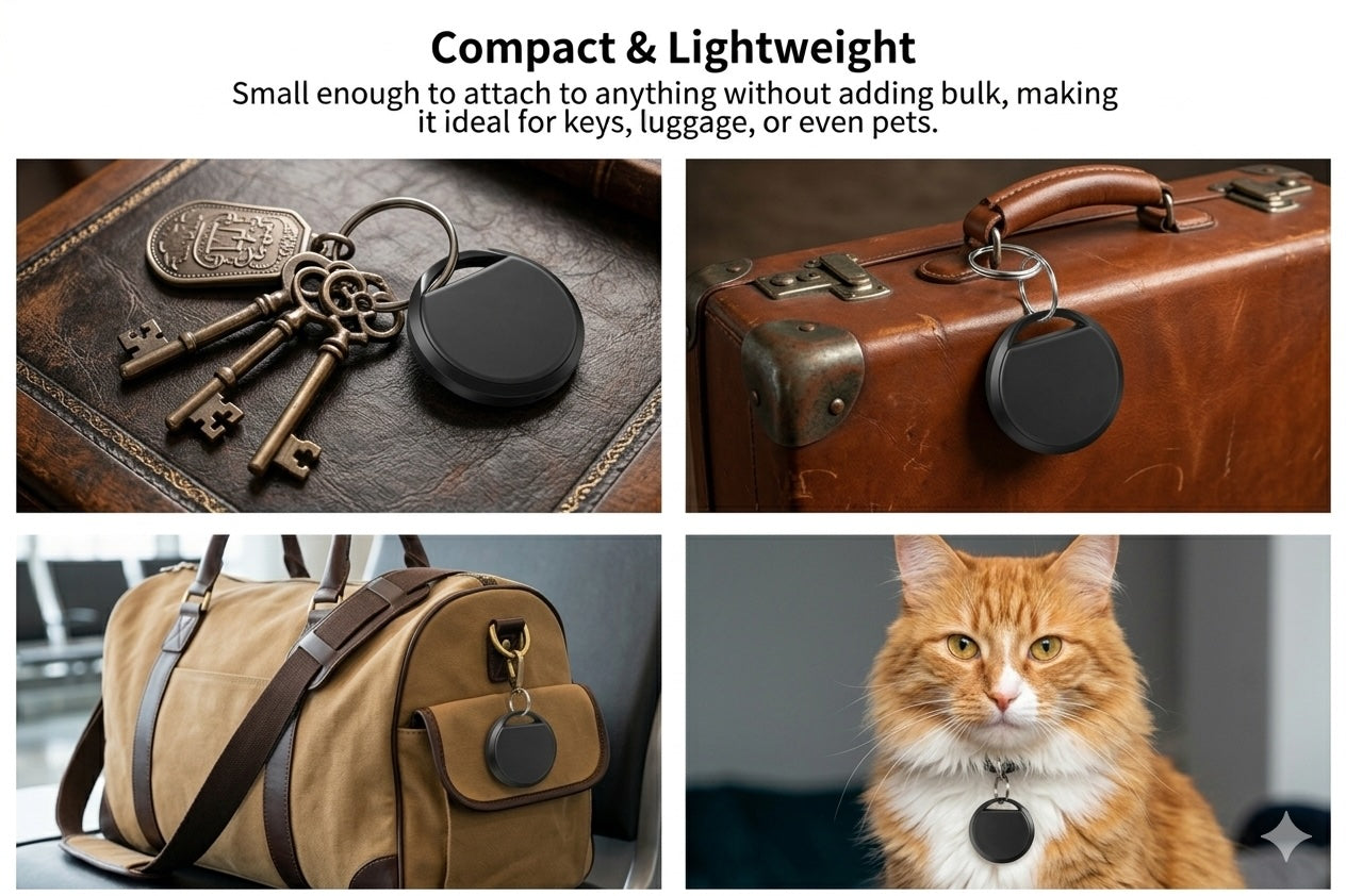 4Pack Oscanna MFI Certified Tracker Tag Black works with Findmy