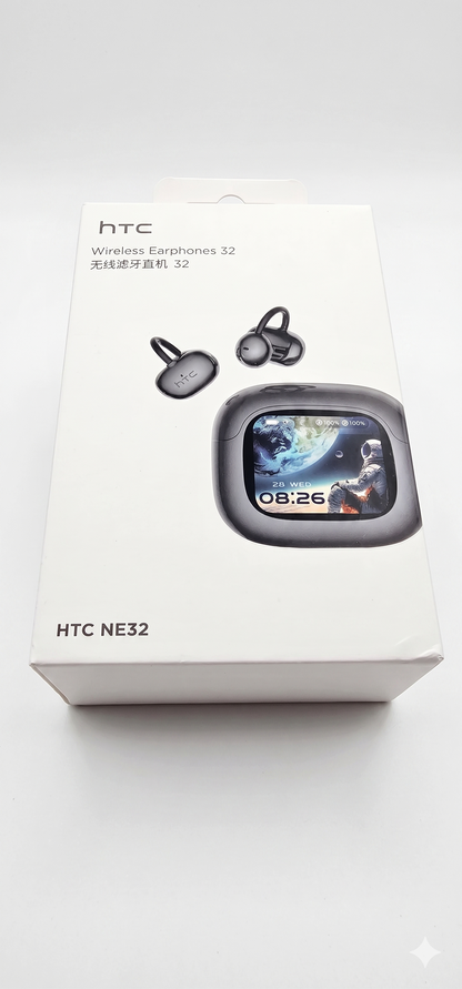 HTC NE32 Clip-On Wireless AI Translation Earphones with Smart Touchscreen