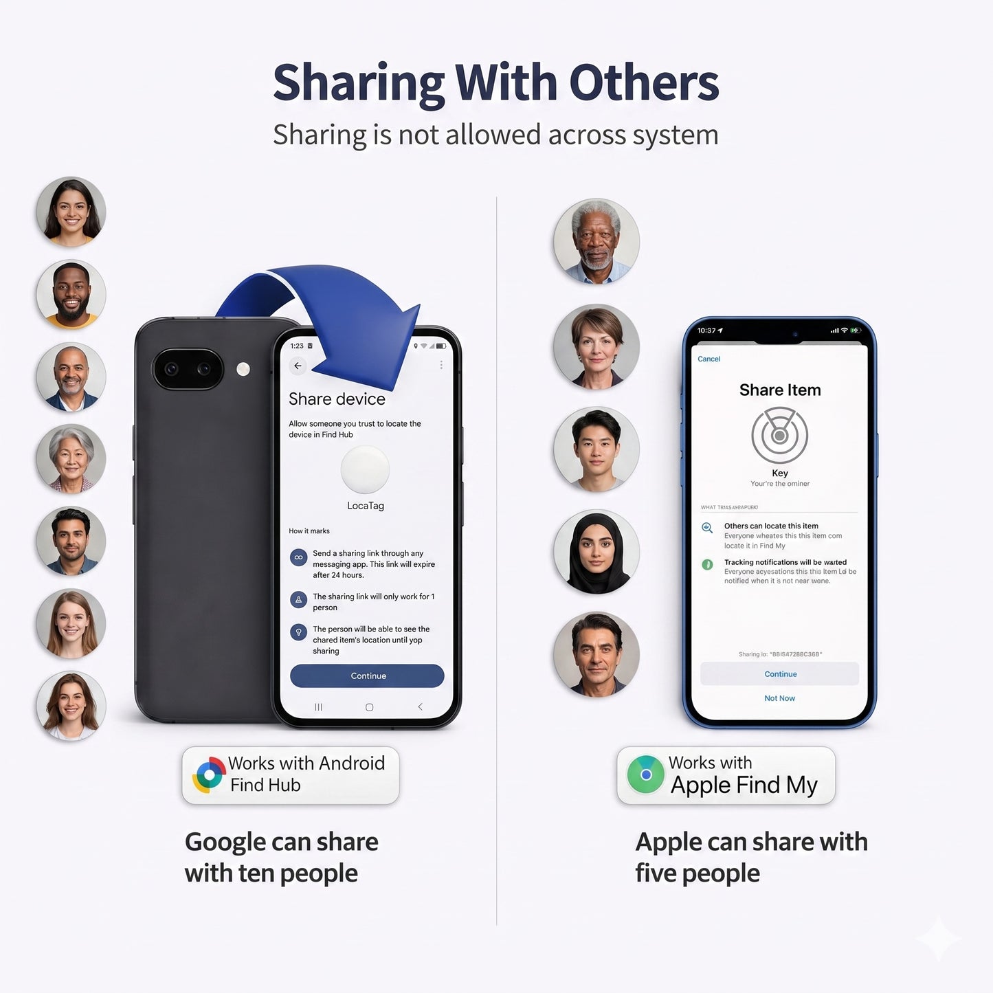 4 Pack Smart Tags – Works with Apple Find My & Android Find Device