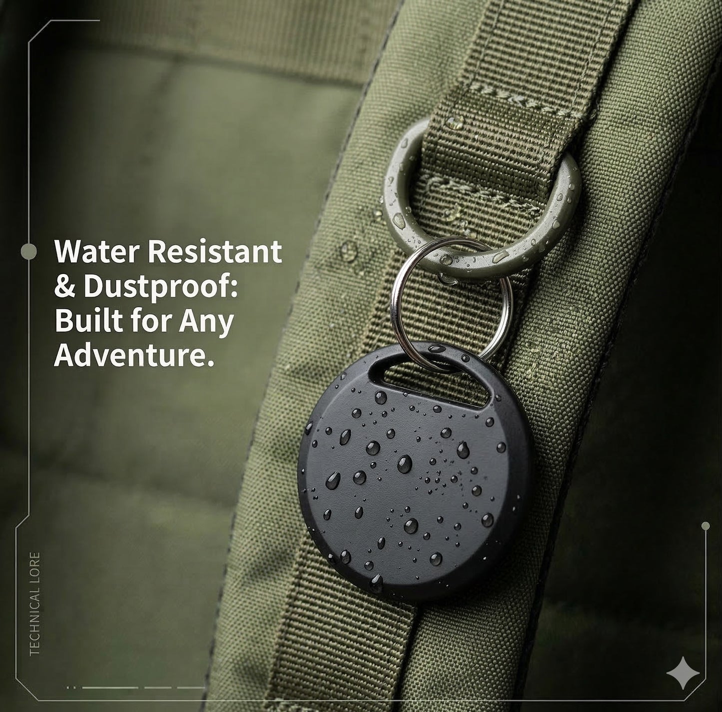 4Pack Oscanna MFI Certified Tracker Tag Black works with Findmy