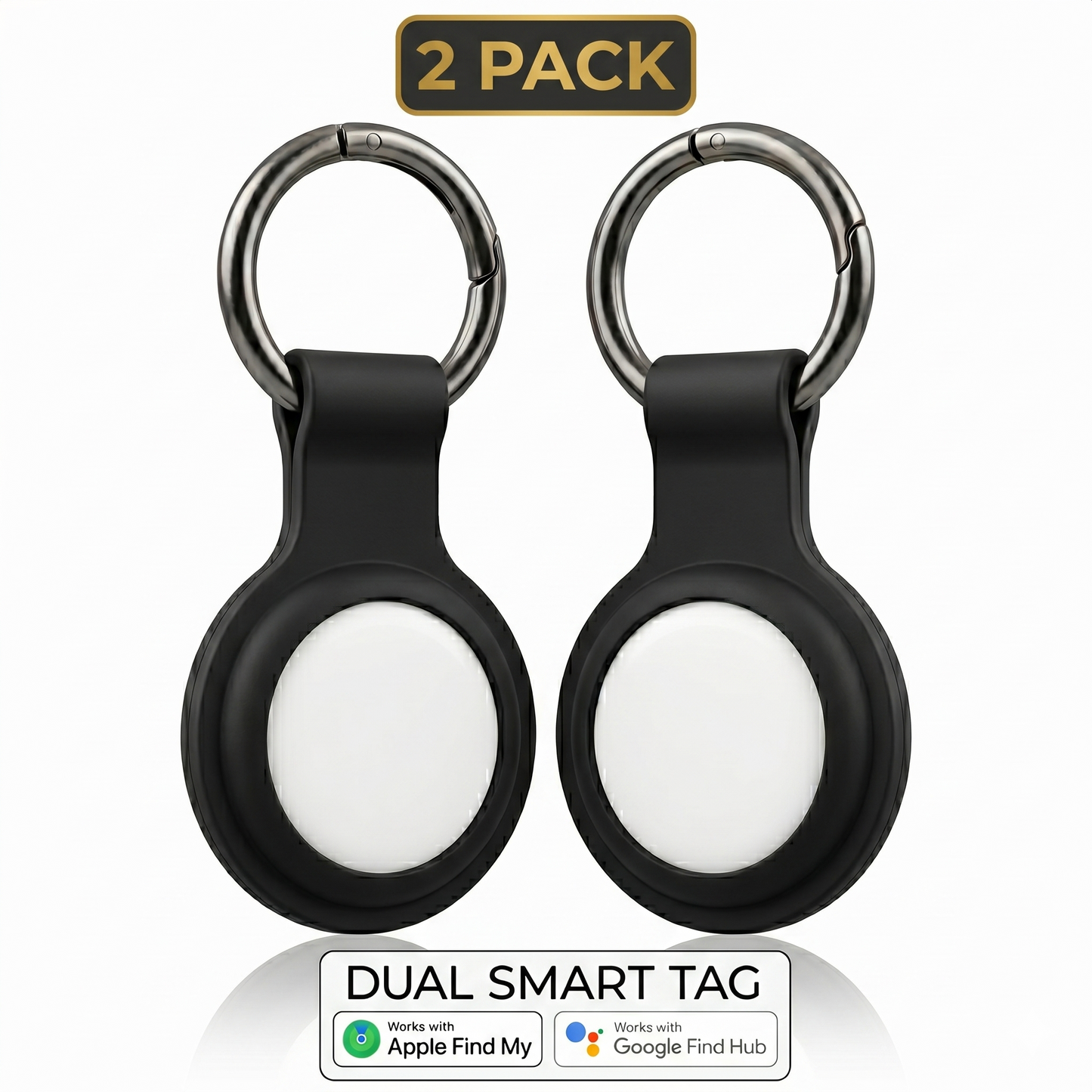 4 Pack Smart Tags – Works with Apple Find My & Android Find Device
