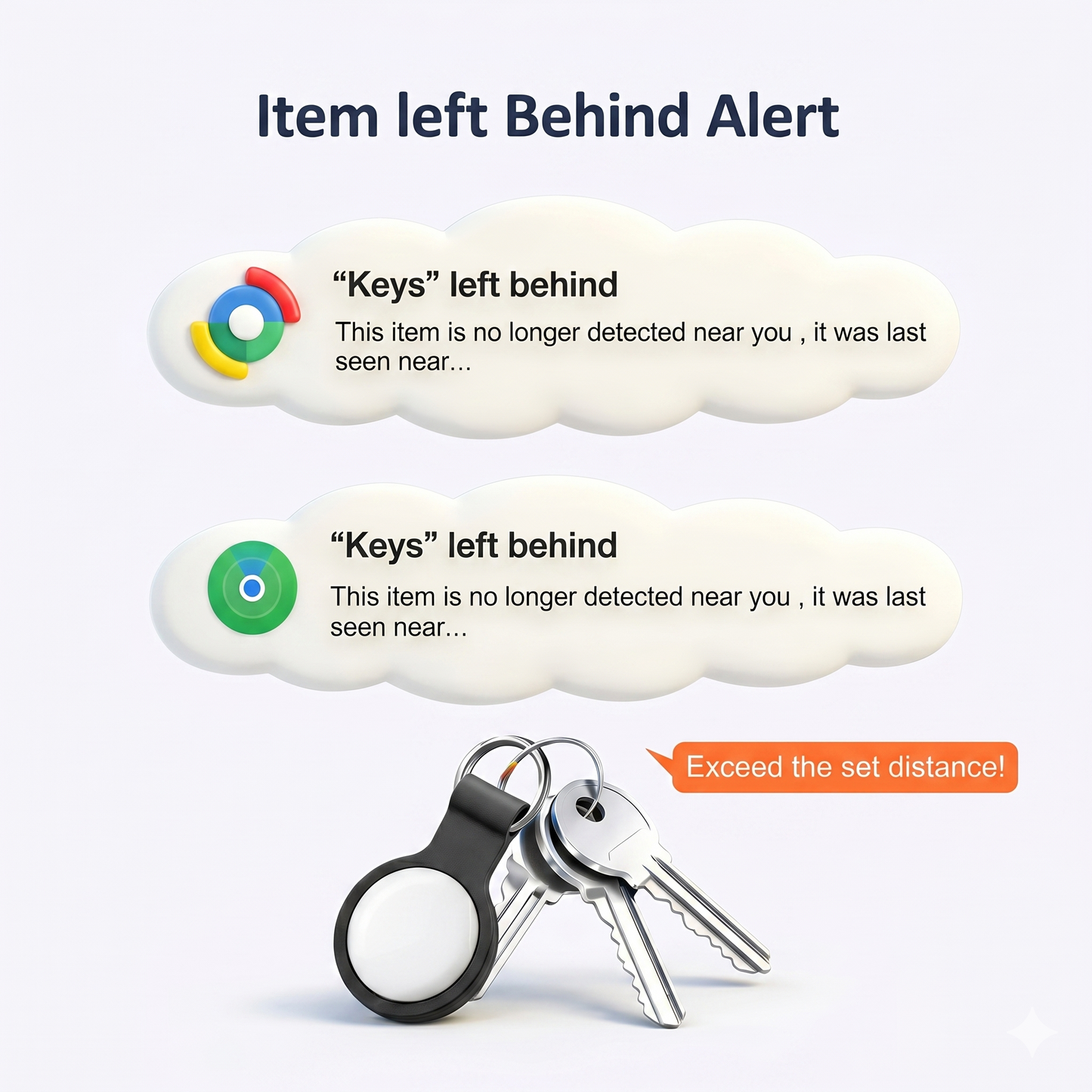4 Pack Smart Tags – Works with Apple Find My & Android Find Device