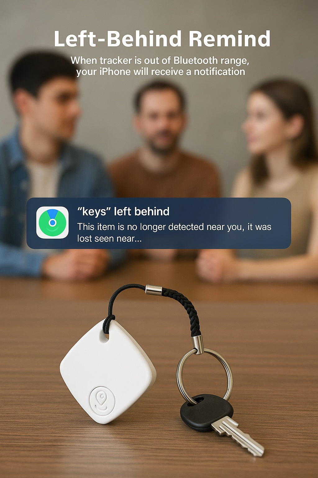 4 Pack Oscanna Bluetooth Tracker – Apple Find My Network, IP67 Waterproof, Real-Time Location, Pet & Item Finder