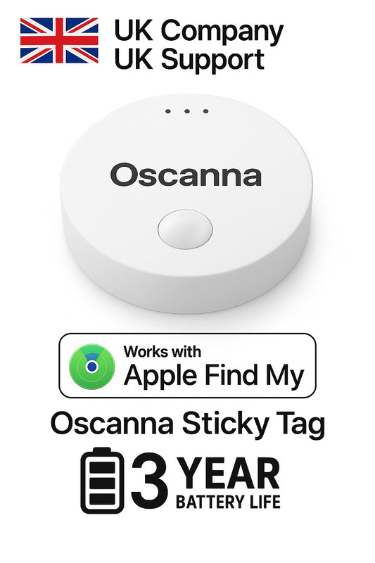 OSCANNA Apple MFI Certified Air tags White (Tag 06)