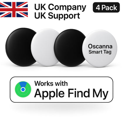 Oscanna MFi-Certified Tracker (4-Pack) – Apple-Approved Find My Tag