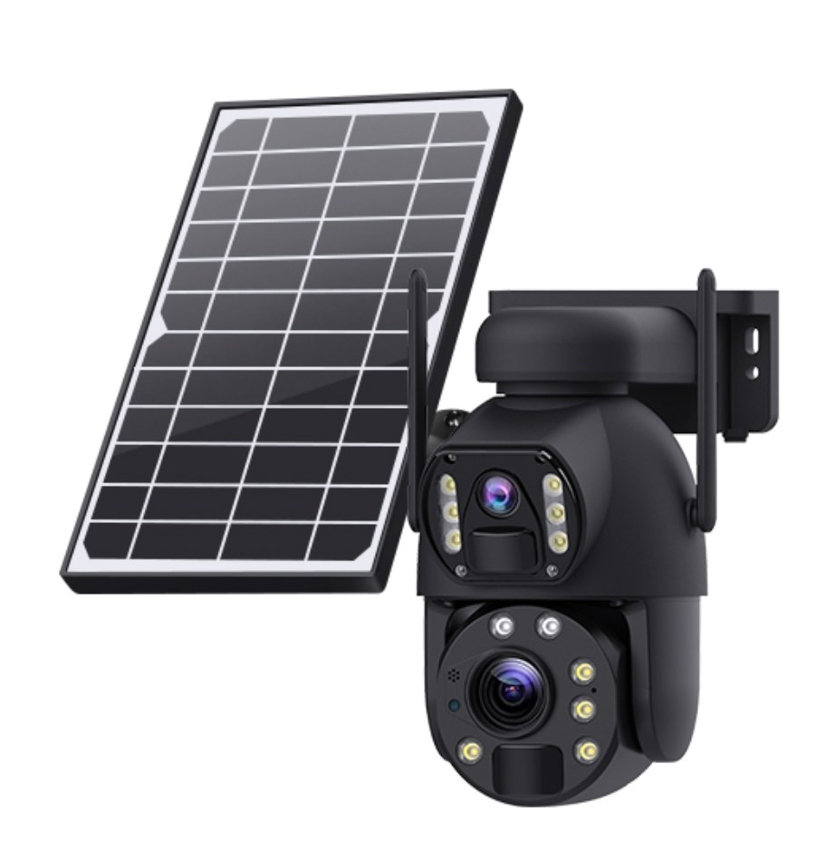 Rugged Ultra HD Solar Power 4G Surveillance Security Camera with 20X Optical Zoom & Black Metal Case