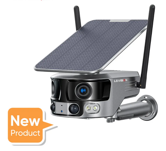 Dual Lens 4K/8MP solar 4G camera with 180 Degree ultra wide angle monitoring