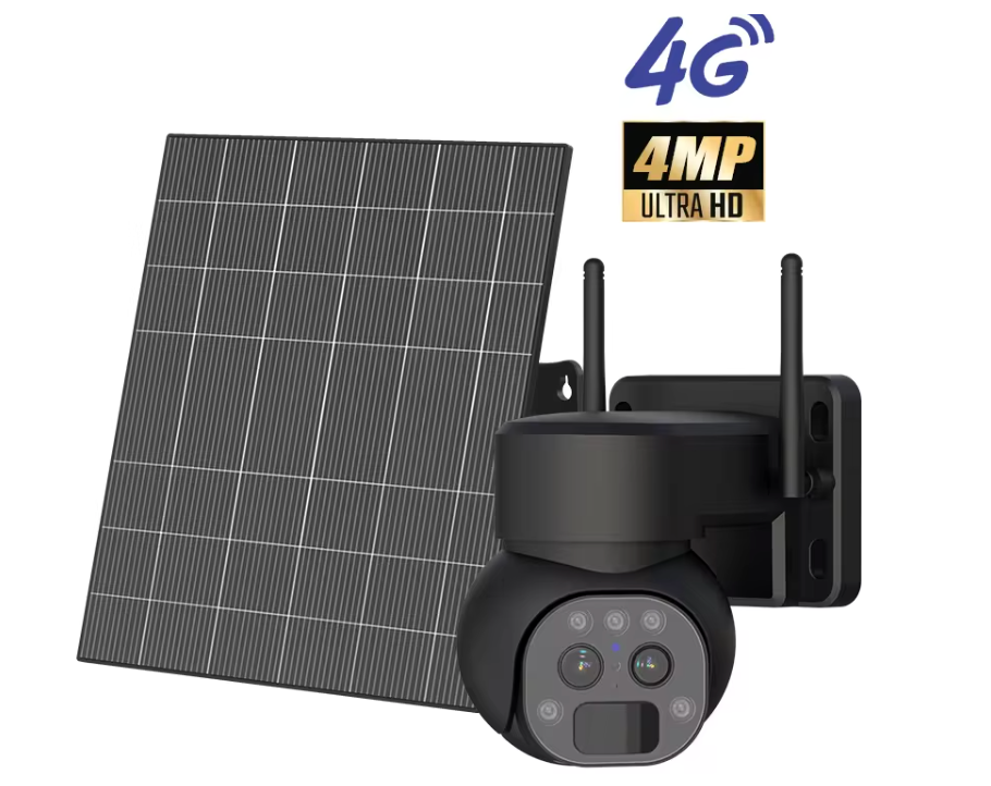 Dual Lens Ultra HD 4MP Solar 4G Ptz Wireless Camera with FREE SIM CARD & 32GB SD Card