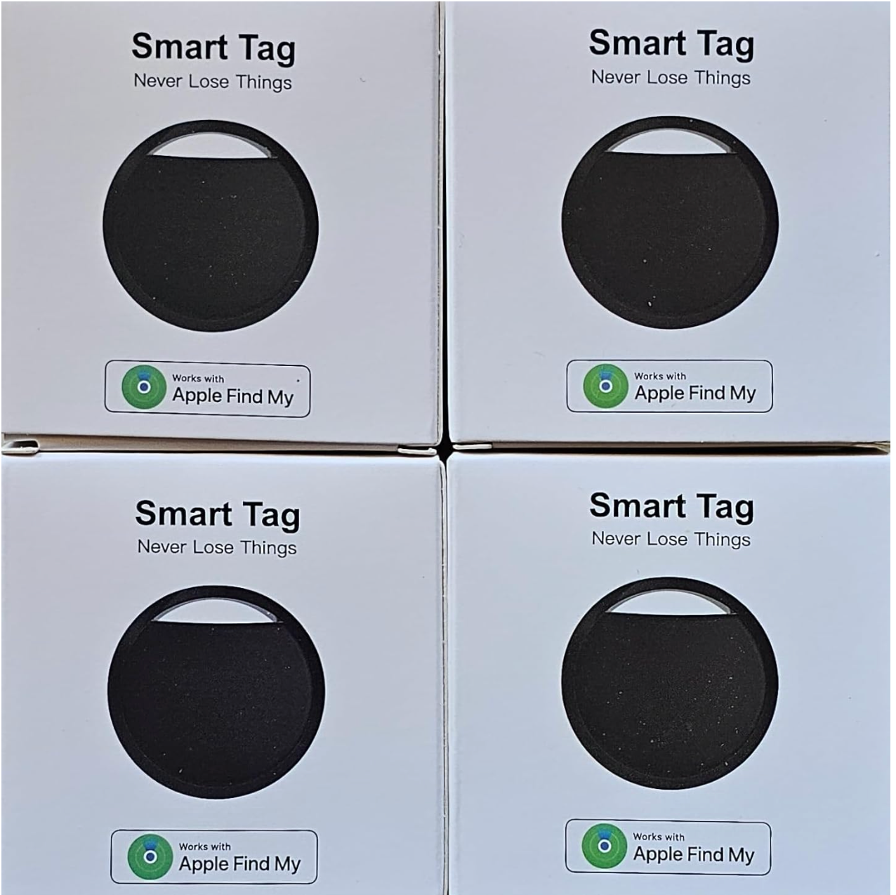 4Pack OSCANNA Apple MFI Certified Air tags Black