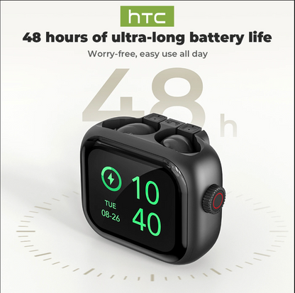 HTC NE40 AI Translation Wireless Earbuds Bluetooth 6.0 Earphones LED Display, High Fidelity Waterproof Wireless Earphones, TWS Touch Control Earbuds