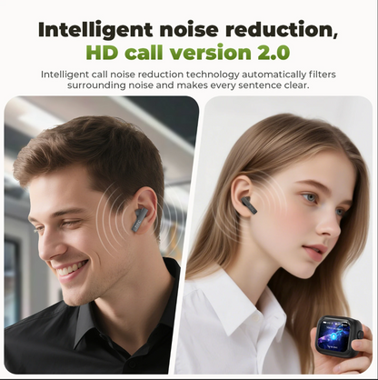 HTC NE40 AI Translation Wireless Earbuds Bluetooth 6.0 Earphones LED Display, High Fidelity Waterproof Wireless Earphones, TWS Touch Control Earbuds