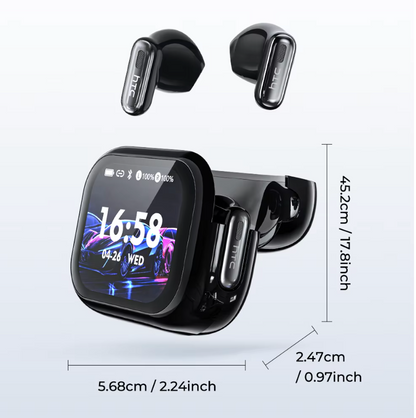 HTC NE68 AI Translation Wireless Earbuds – HD Touch Screen Bluetooth 6.0 Earphones