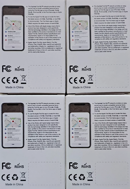 Oscanna MFi-Certified Tracker, 3-Year Battery (4-Pack) – Apple Find My