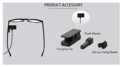 iTrackEasy glasses finder charging clip and silicone fixing sleeve