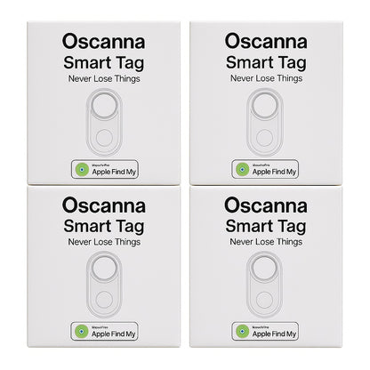 Oscanna MFi-Certified Metal Tracker (4-Pack) – Works with Apple Find My