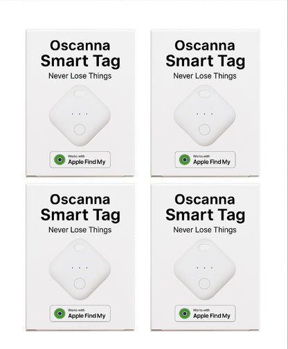 Oscanna MFi-Certified Tracker, 3-Year Battery (4-Pack) – Apple Find My
