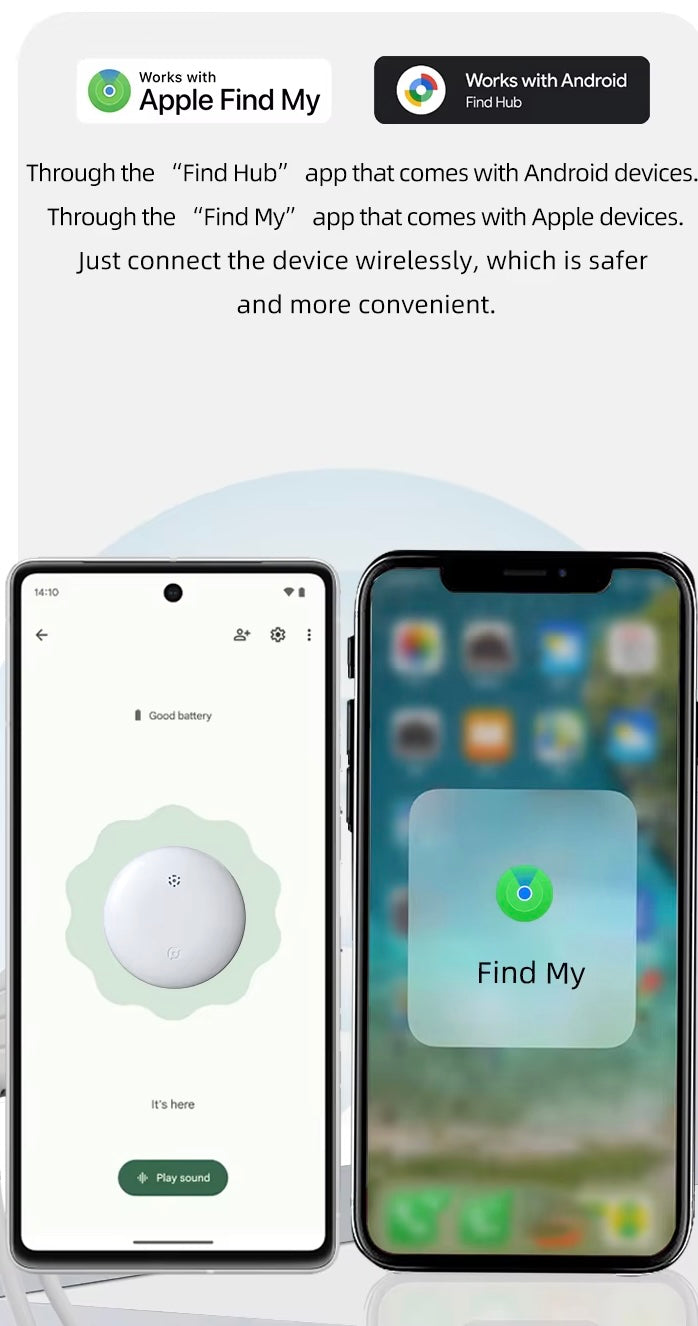 Oscanna Dual Tag works with Apple & Android