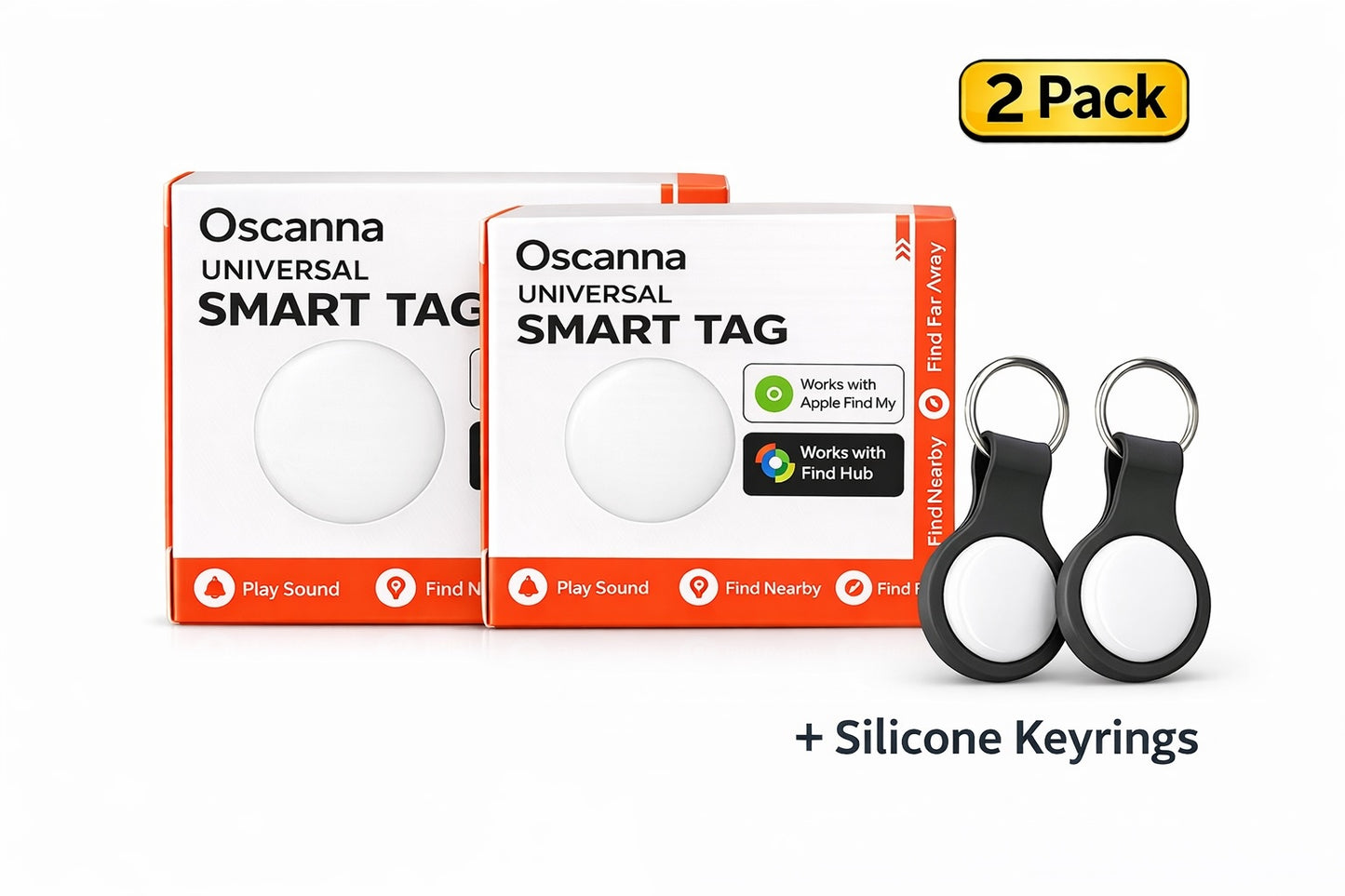 Oscanna Universal Dual Tag works with Apple & Android