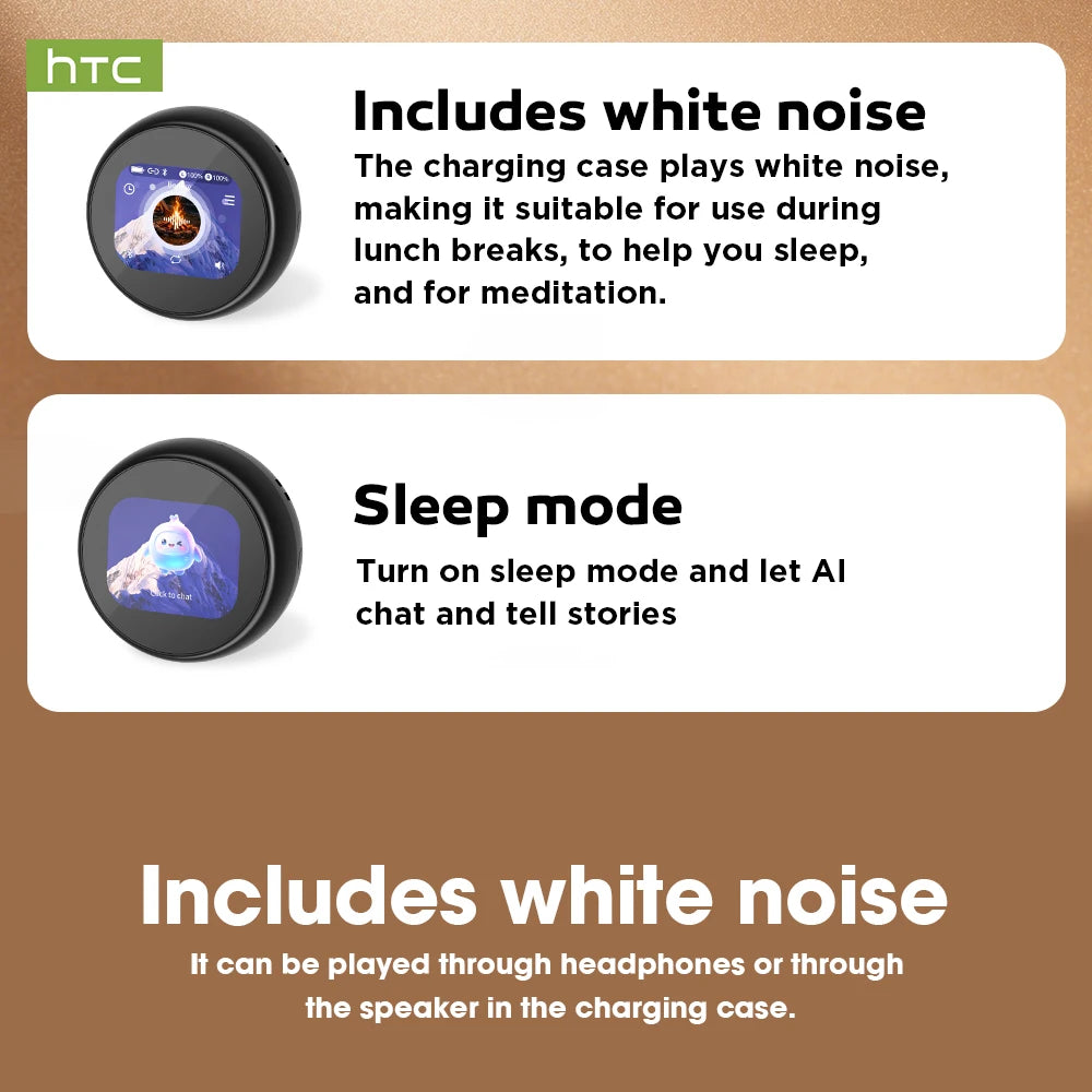 HTC NE90 white-noise playback and app-assisted sleep mode