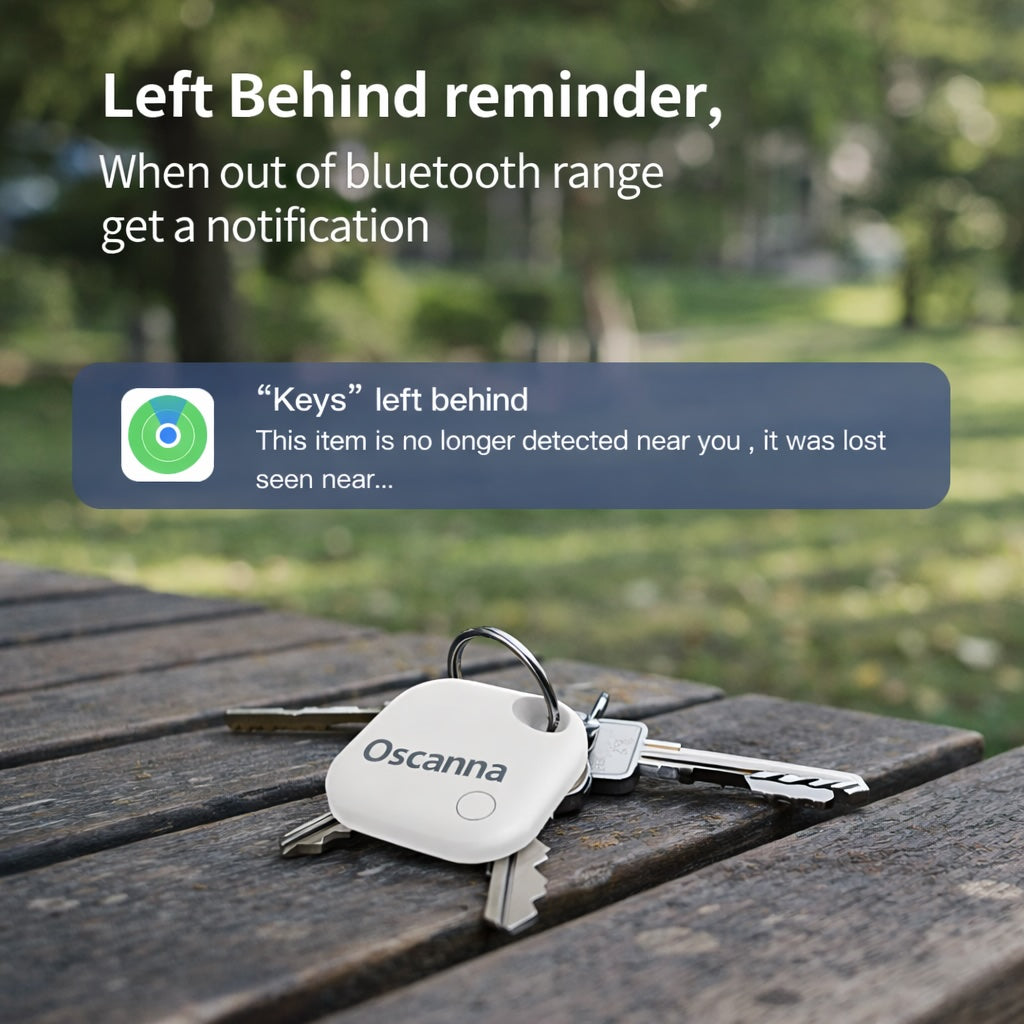 2 Pack Oscanna Rechargeable Smart Tag like airtag– Works with Apple Find My