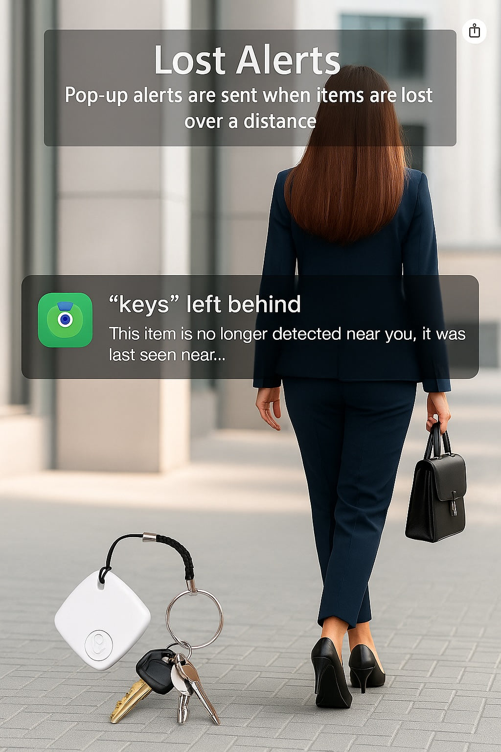 4 Pack Oscanna Bluetooth Tracker – Apple Find My Network, IP67 Waterproof, Real-Time Location, Pet & Item Finder