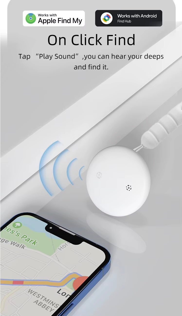 Oscanna Dual Tag works with Apple & Android