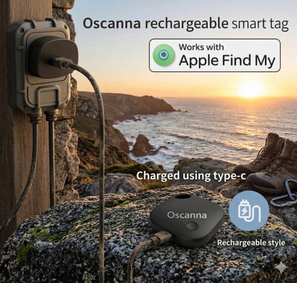 Oscanna Rechargeable Smart Tag for Apple find My
