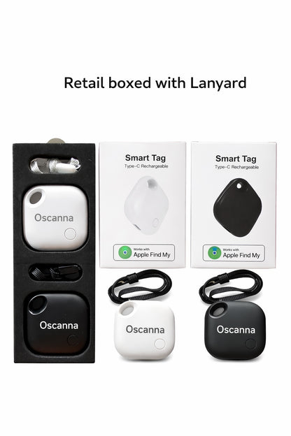 Oscanna Rechargeable Smart Tag (2-Pack) – Works with Apple Find My
