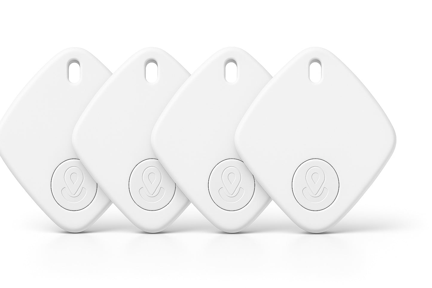 4 Pack Oscanna Bluetooth Tracker – Apple Find My Network, IP67 Waterproof, Real-Time Location, Pet & Item Finder