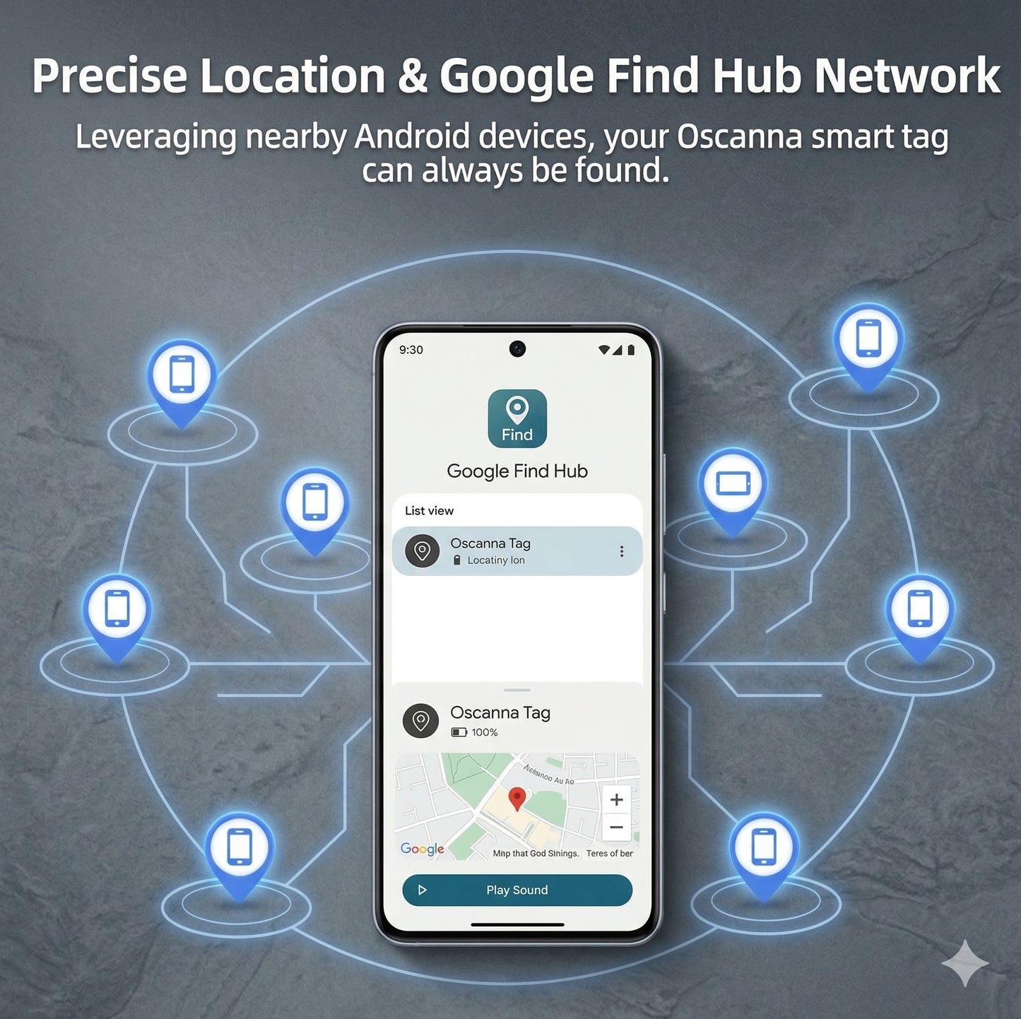 Android Smart Tag Tracker Compatible with Google Find Hub