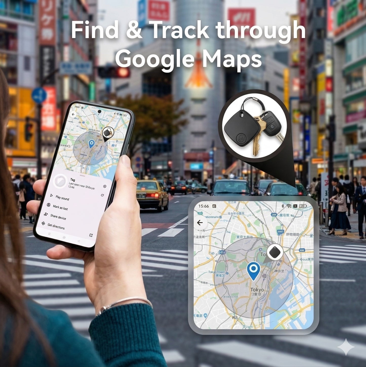 Android Smart Tag Tracker Compatible with Google Find Hub