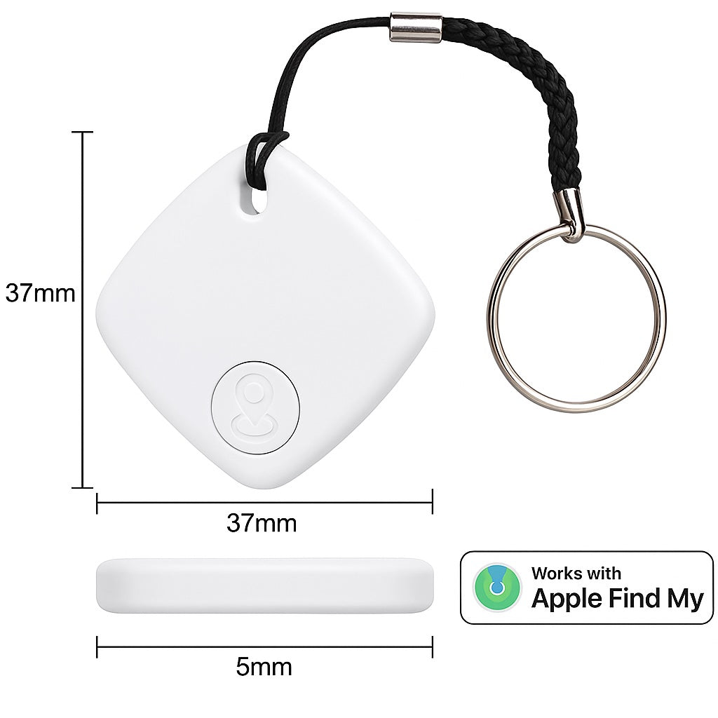 4 Pack Oscanna Bluetooth Tracker – Apple Find My Network, IP67 Waterproof, Real-Time Location, Pet & Item Finder
