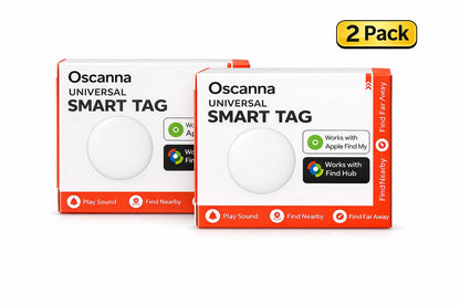 Oscanna Dual Tag – Works with Apple Find My & Android Find Hub